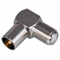 купить Переход F(гнездо)-TV(штекер) угловой серебро  в Иванове Переход F(гнездо)-TV(штекер) угловой серебро