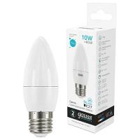 Лампа свеча свд Е27 10Вт 4100К 750лм С37 матовая Gauss 