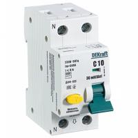 Дифавтомат 2Р 10А C 30мА 6кА ДИФ-103 2мод Schneider Electric DEKraft