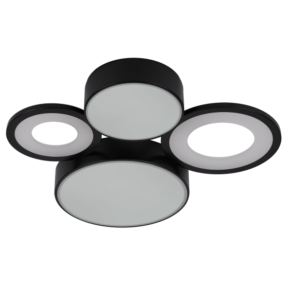 купить Светильник потолочный (люстра) свд 87Вт 3000К-6000К 4238лм белый/черный пульт диммер  в Иванове Светильник потолочный (люстра) свд 87Вт 3000К-6000К 4238лм белый/черный пульт диммер