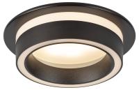 Светильник точечный GX53 круг черный встраиваемый ЭРА 