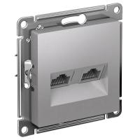 AtlasDesign алюминий розетка RJ45 8(4) скрытая 2-ая 