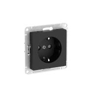 AtlasDesign карбон розетка скрытая 1-мест заземление шторки быстрозажим. клем. IP20 