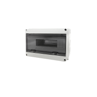 Бокс 15мод навесной серый черная прозрачная дверь IP65 PDB/W 40 Jazzway