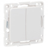 Стокгольм белый переключатель 2кл скрытая 10А IP20 
