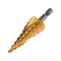 купить Сверло по металлу ступенчатое 4,0-20,0мм шаг 2мм титан Rexant в Иванове Сверло по металлу ступенчатое 4,0-20,0мм шаг 2мм титан Rexant