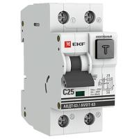 Дифавтомат 2Р 25А C 30мА 6кА АВДТ63 2мод EKF