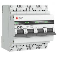 купить Автомат 4Р 63А C 4,5кА ВА47-63 EKF  в Иванове Автомат 4Р 63А C 4,5кА ВА47-63 EKF