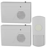 Звонок беспроводной открытая белый IP44 C27-2 ЭРА два динамика 6 мелодий