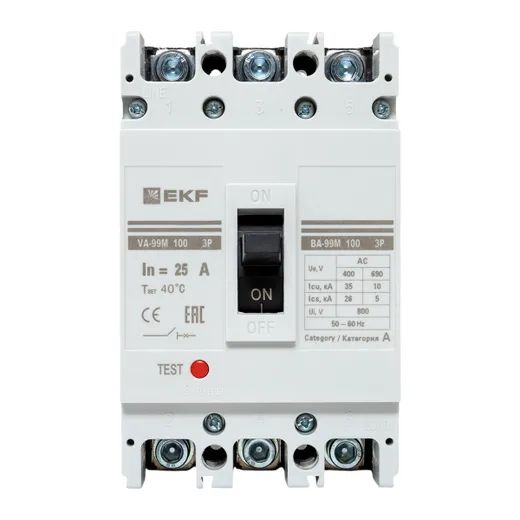 купить Автомат 3Р 25А 35кА ВА-99М PROxima EKF габ. 100 в Иванове Автомат 3Р 25А 35кА ВА-99М PROxima EKF габ. 100