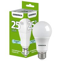 Лампа светодиодная 220В Е27 25Вт 6500К 2500лм стандарт A65 матовая GENERICA (IEK) 