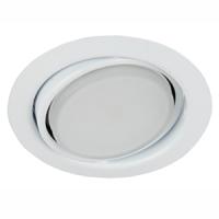 Светильник точечный GX53 круг белый встраиваемый поворотный 