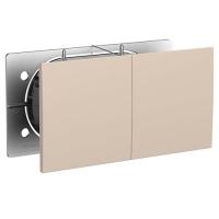 AtlasDesign песочный розетка скрытая 2-мест заземление с крышкой шторки IP20 в сборе