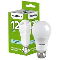 Лампа свд 220В Е27 12Вт 6500К 1200лм стандарт A60 матовая GENERICA (IEK) 
