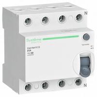 Выключатель дифференциальный (УЗО) 4Р 25А 30мА A 6кА City9 Systeme Electric