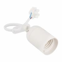 Патрон подвесной E27 пластик белый Rexant с клеммной колодкой