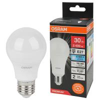 Лампа светодиодная Е27 30Вт 6500К 2400лм стандарт А80 матовая  Osram LED Value black