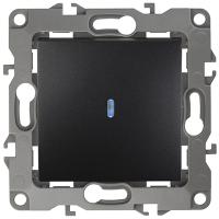 купить ЭРА12 антрацит выключатель 1кл с подсветкой скрытая 10А IP20  в Иванове ЭРА12 антрацит выключатель 1кл с подсветкой скрытая 10А IP20