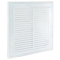 Решетка 150*150мм пластик белый разъемная с москитной сеткой TDM 