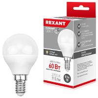 купить Лампа шар свд Е14 7,5Вт 2700К 713лм G45 матовый Rexant  в Иванове Лампа шар свд Е14 7,5Вт 2700К 713лм G45 матовый Rexant