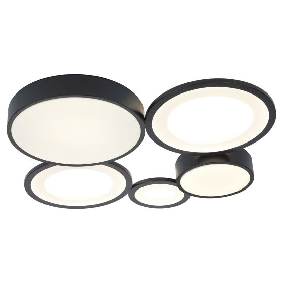 купить Светильник потолочный (люстра) свд 110Вт 3000К-6000К 5395лм белый/черный пульт диммер  в Иванове Светильник потолочный (люстра) свд 110Вт 3000К-6000К 5395лм белый/черный пульт диммер