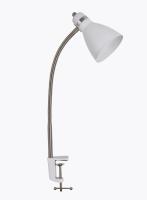 Светильник настольный 60Вт E27 белый струбцина Трансвит