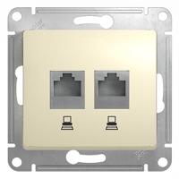 купить Глосса бежевый розетка RJ45 скрытая 2-ая   в Иванове Глосса бежевый розетка RJ45 скрытая 2-ая