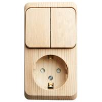 купить Этюд сосна блок Р+В2кл открытая вертикально заземление IP20 в Иванове Этюд сосна блок Р+В2кл открытая вертикально заземление IP20