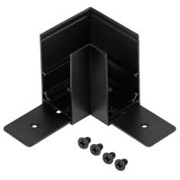 Коннектор угловой для накладного магнитного шинопровода NOVA черный ЭРА