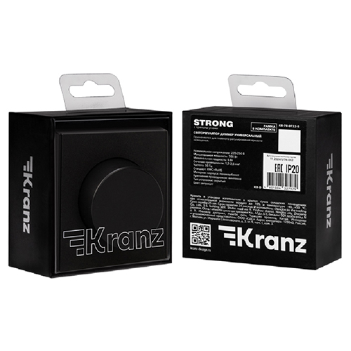 Светорегулятор STRONG (диммер) 300Вт с/у антрацит KRANZ