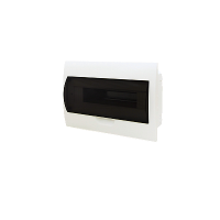 Бокс 18мод встраиваемый белый черная прозрачная дверь IP41 PDB/R 10 Jazzway