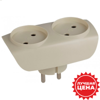 Razvetvitel_2-mest_16A_bezhevyj_oval_plastik_ERA_342221 Razvetvitel_2-mest_16A_bezhevyj_oval_plastik_ERA_342221