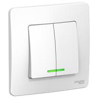 купить Бланка выключатель скрытая белый 2кл 6А с подсветкой IP20  в Иванове Бланка выключатель скрытая белый 2кл 6А с подсветкой IP20