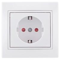 купить Мира белый розетка скрытая 1-мест заземление шторки IP20  в Иванове Мира белый розетка скрытая 1-мест заземление шторки IP20