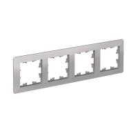 купить Atlas Design AIR алюминий/дымчатый черный рамка 4-ая универсально  в Иванове Atlas Design AIR алюминий/дымчатый черный рамка 4-ая универсально