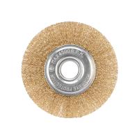 Щетка дисковая для УШМ латунь 125мм, отв. 22,23мм Kranz