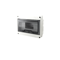 Бокс 8мод навесной серый черная прозрачная дверь IP65 PDB/W 40 Jazzway