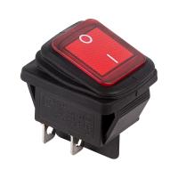 Выключатель ON-OFF 15А 250В красный IP50