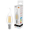 Лампа свеча на ветру свд Е14 8Вт 2700К 510лм СА35 прозрачная филамент Gauss