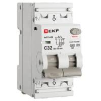 Дифавтомат 2Р 32А C тип A 30мА 6кА 2мод АВДТ-63N EKF PROxima