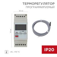 купить Терморегулятор универсальный DIN-рейка 16А программируемый белый Rexant -45..+115°C с датч. в Иванове Терморегулятор универсальный DIN-рейка 16А программируемый белый Rexant -45..+115°C с датч.