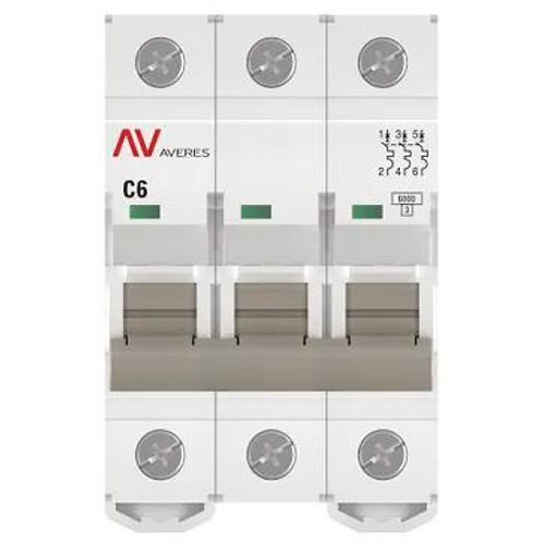 купить Автомат 3Р 6А C 6кА AV-6 EKF Averes  в Иванове Автомат 3Р 6А C 6кА AV-6 EKF Averes