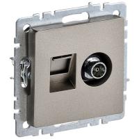 купить Брайт шампань розетка RJ45+TV оконечная скрытая 2-ая  в Иванове Брайт шампань розетка RJ45+TV оконечная скрытая 2-ая