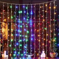 купить Гирлянда занавес 3*2м мульти 240свд соединяемая IP67 белый провод мерцание, каучук в Иванове Гирлянда занавес 3*2м мульти 240свд соединяемая IP67 белый провод мерцание, каучук