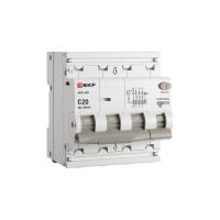 Дифавтомат 4Р 20А C тип AC 30мА 6кА 4мод АВДТ-63N EKF PROxima