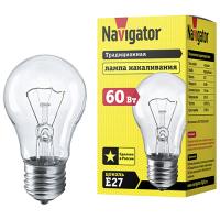 купить Лампа накаливания E27 60Вт 710лм груша прозрачная Navigator в Иванове Лампа накаливания E27 60Вт 710лм груша прозрачная Navigator