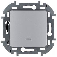 купить Инспириа выключатель скрытая алюминий 1кл 10А с подсветкой IP20  в Иванове Инспириа выключатель скрытая алюминий 1кл 10А с подсветкой IP20