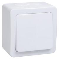 купить Гермес белый выключатель 1кл открытая 10А IP54  в Иванове Гермес белый выключатель 1кл открытая 10А IP54
