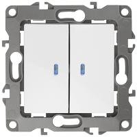 купить ЭРА12 выключатель скрытая белый 2кл 10А с подсветкой IP20  в Иванове ЭРА12 выключатель скрытая белый 2кл 10А с подсветкой IP20