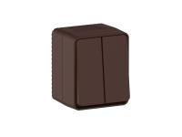 купить Атлас Профи коричневый выключатель 2кл открытая 10А IP54 в Иванове Атлас Профи коричневый выключатель 2кл открытая 10А IP54